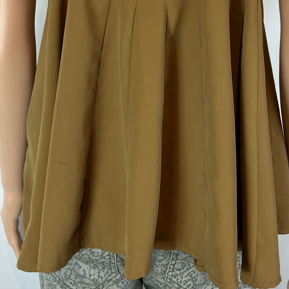 Free People Hoop-Knotted Flowy Tank Top, Brown |XS - Picture 6 of 10